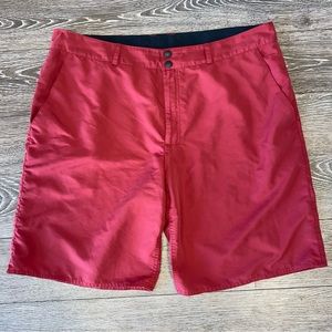 Columbia brick red quick dry shorts 10" inseam size 42
